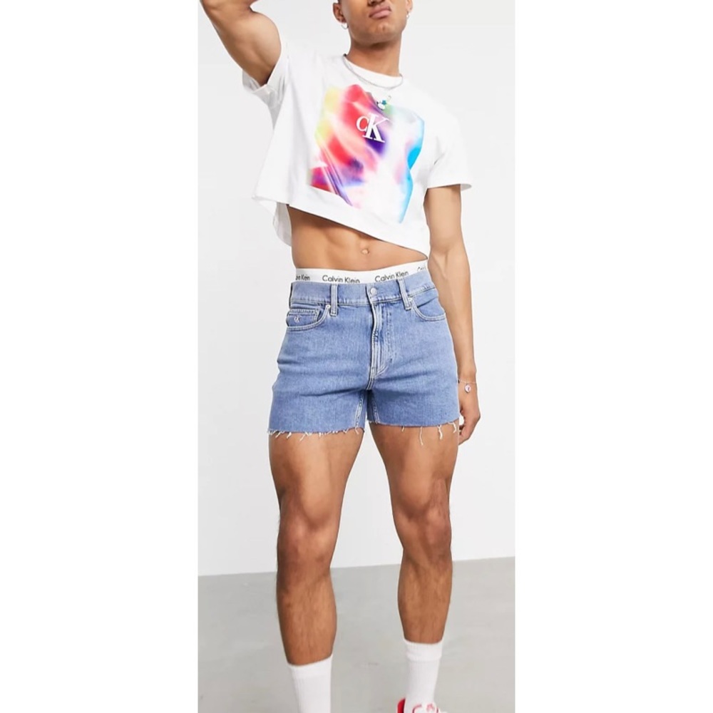 CALVIN KLEIN Pride denim shorts - Picture 3 of 9